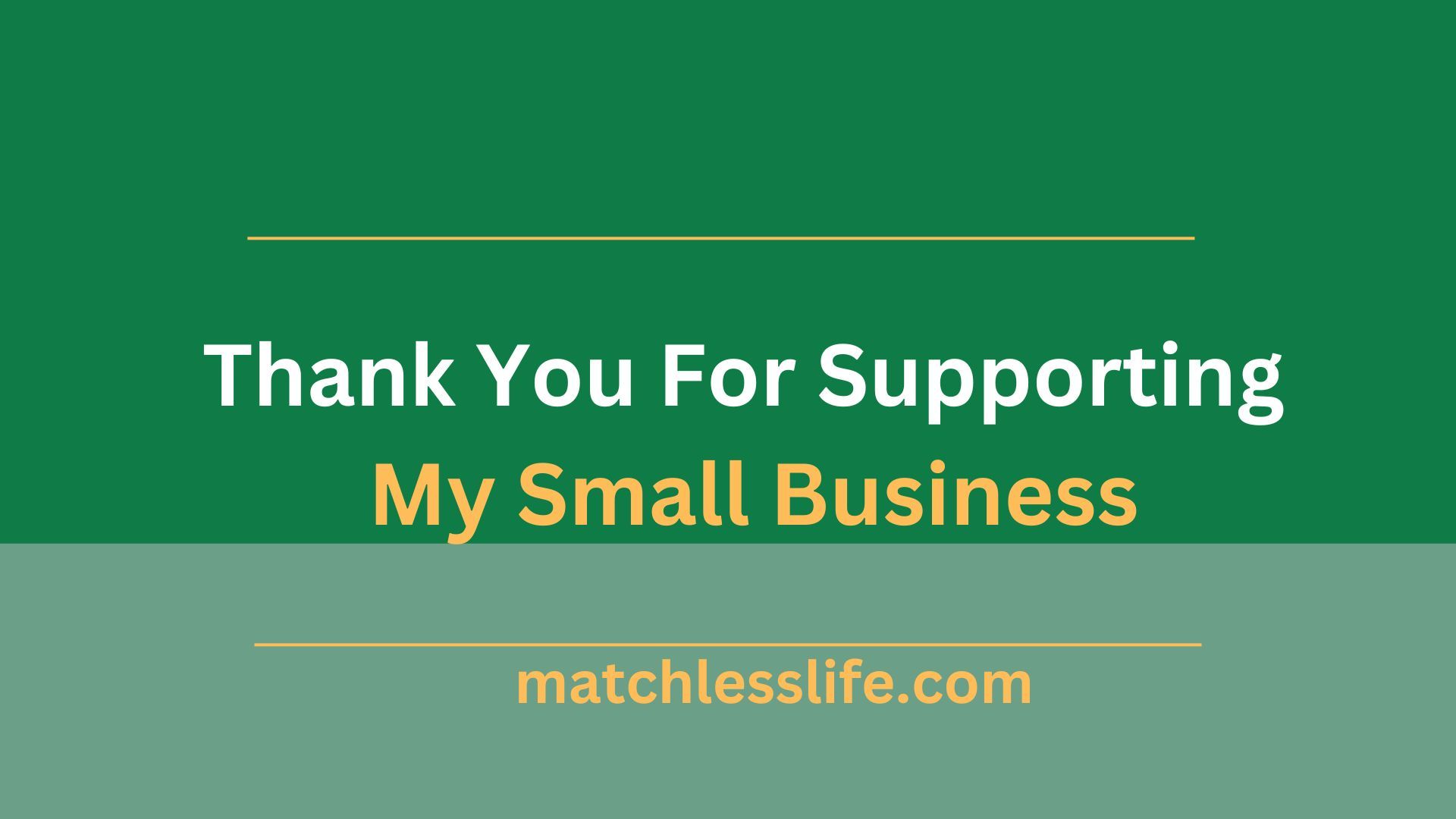 Thank You For Supporting My Small Business