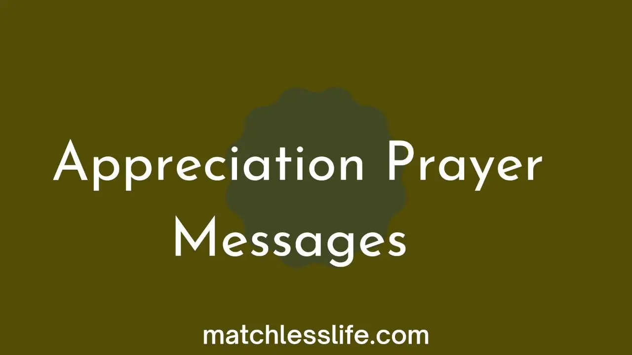 Appreciation Prayer Messages