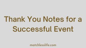 Thank You Note to Team for Successful Event