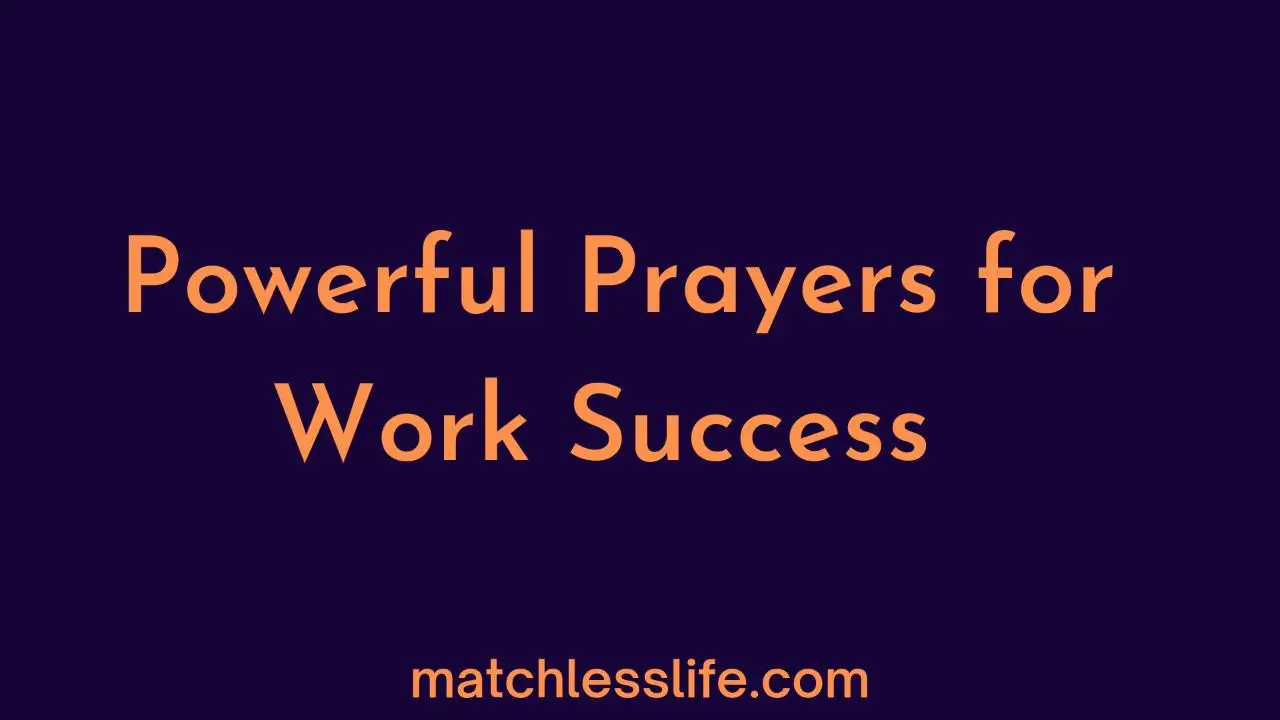 Short Prayer For Work Success