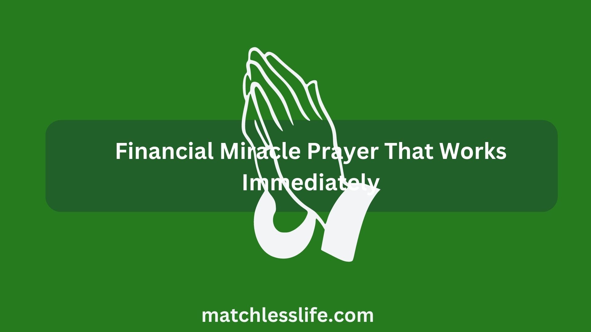 Financial Miracle Prayer That Works Immediately