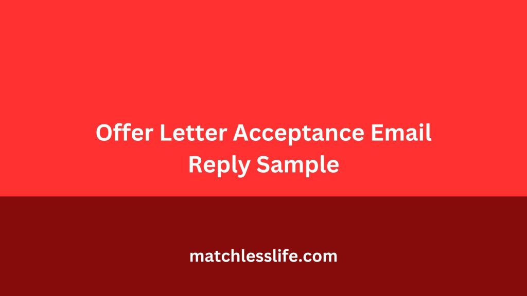 offer letter email reply sample