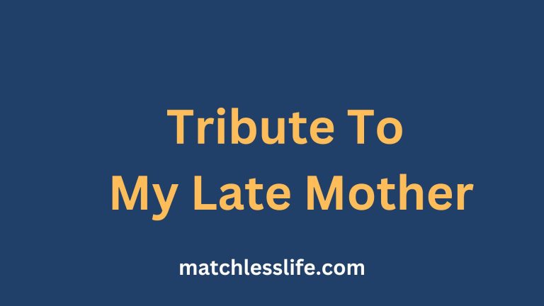 50 Best Examples of Emotional Tribute To My Late Mother Who Passed On