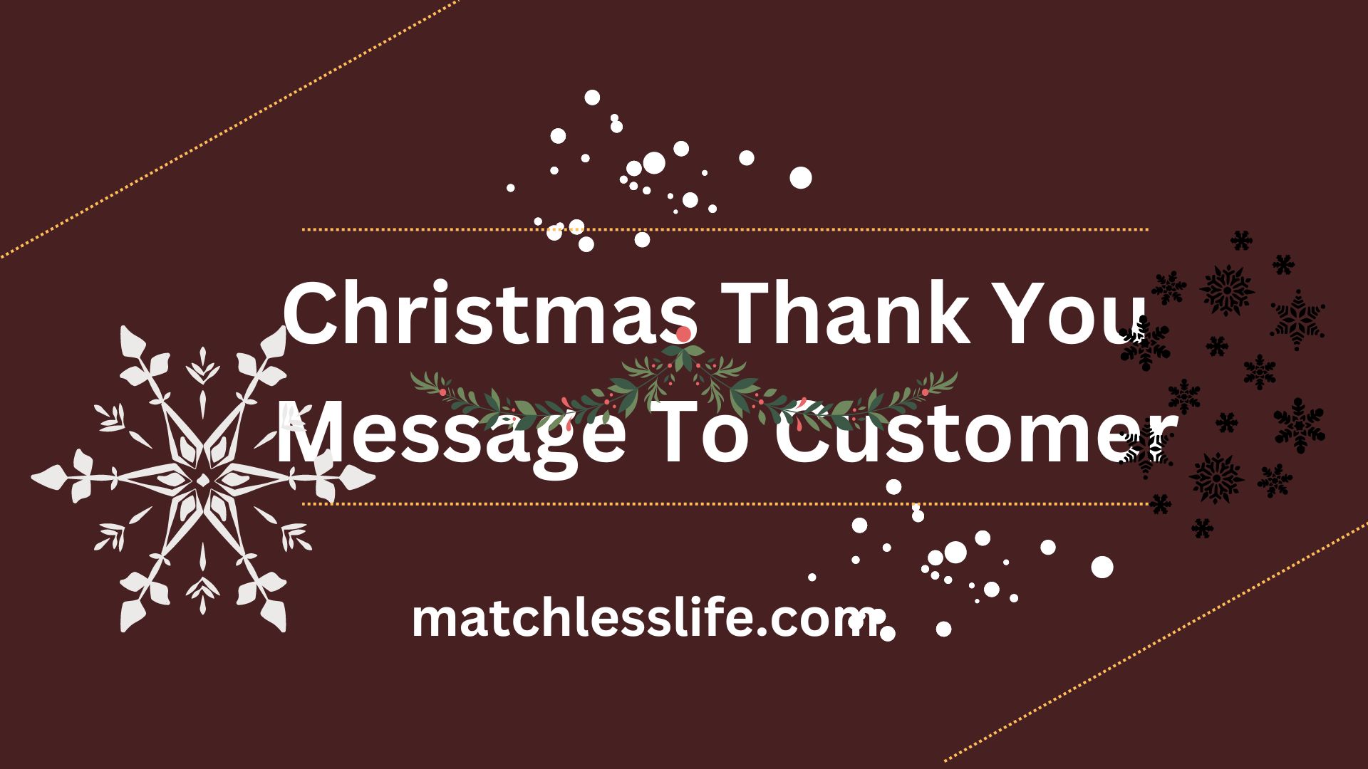 Christmas Thank You Message To Customer